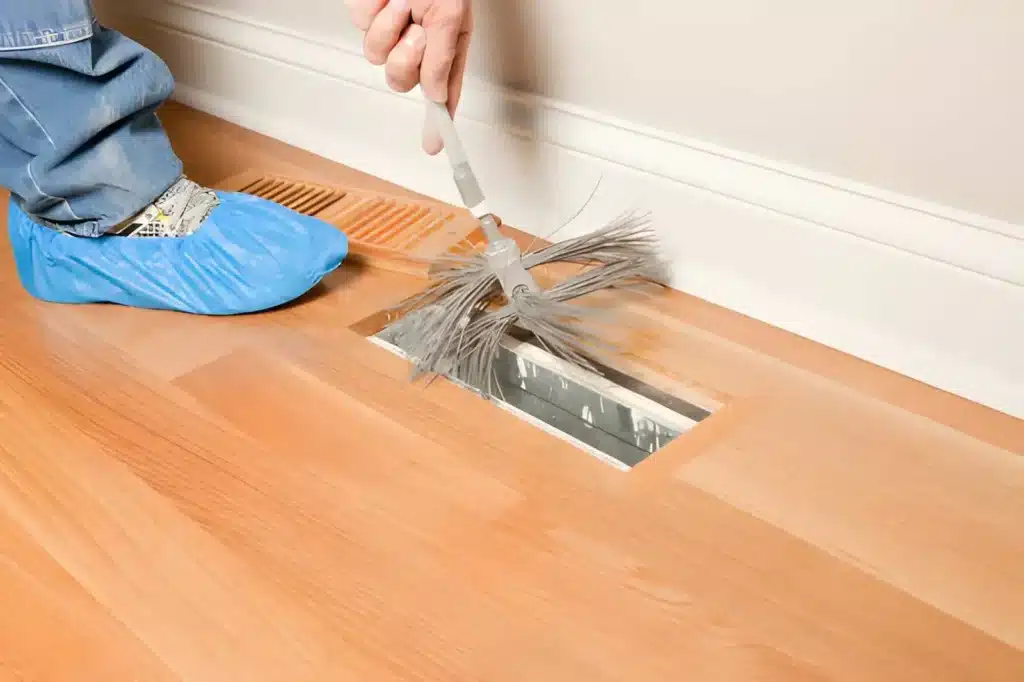 Freshly cleaned air duct after professional Duct Cleaning service for healthier indoor air quality.