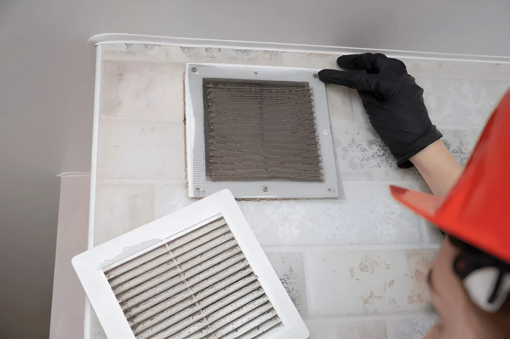 Residential AC Ventilation Cleaning service removing dust and debris from ventilation pathways