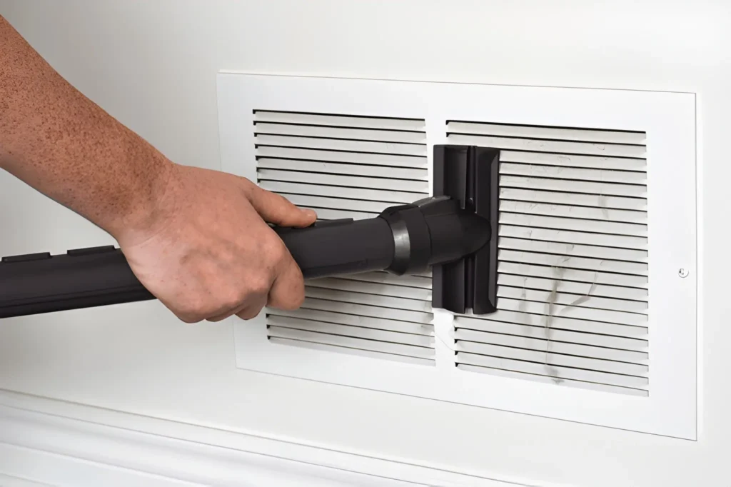 Technicians performing Air Duct and Dryer Vent Cleaning in Arvada to improve airflow and HVAC efficiency